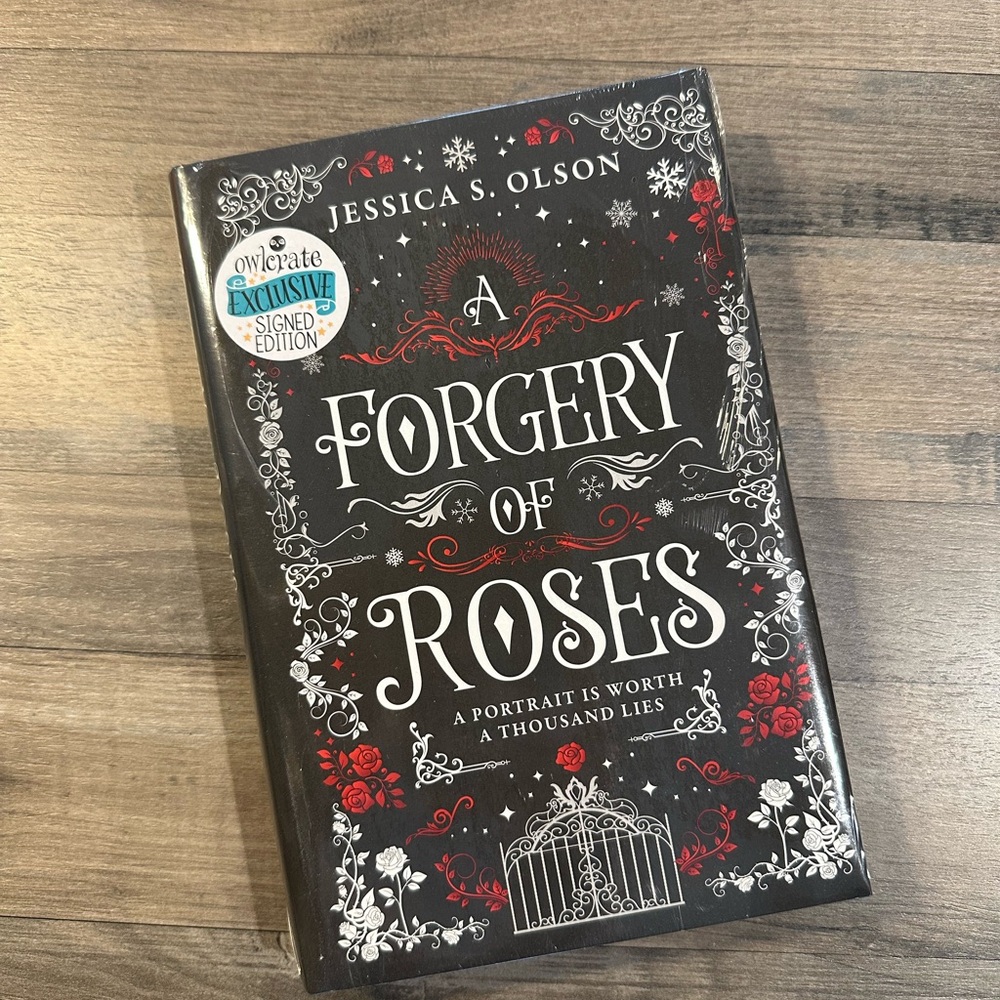 A Forgery of Roses Hardcover Owlcrate Exclusive Signed Edition Unread Book